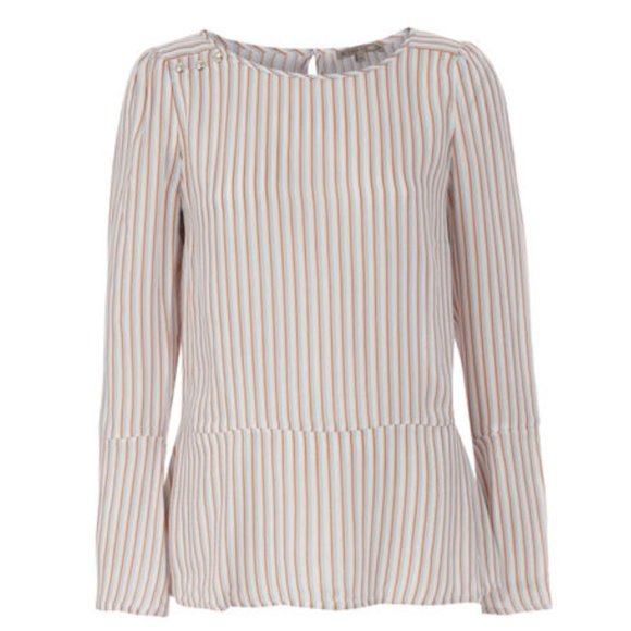 Blouse by Patrizia Pepe striped Straight cut Crew - Picture 4 of 10